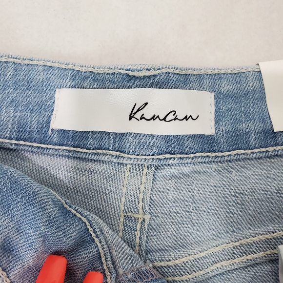 NEW KANCAN HIGH RISE ANKLE LENGTH SKINNY JEANS 3/25 DISTRESSED FRAY HEM - Picture 4 of 13